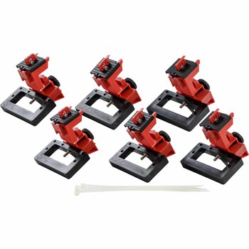 Picture of Brady TAGLOCK Red Fiberglass Reinforced Nylon/Polypropylene Circuit Breaker Lockout Device (Main product image)