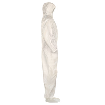 Ansell KleenGuard Chemical-Resistant Coveralls A80 45663 - Size Large - White