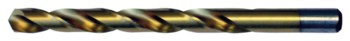Chicago-Latrobe 150ASP-TN 1/2 in Heavy-Duty Jobber Drill 41632 - Right Hand Cut - Split 135° Point - TiN Finish - 6 in Overall Length - 4.5 in Spiral Flute - High-Speed Steel - Straight Shank