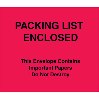 Picture of PL483 Packing List Enclosed Envelopes. (Main product image)