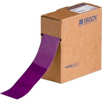 Brady ToughStripe Purple Floor Marking Tape - 2 in Width x 100 ft Length - 0.008 in Thick - 91459