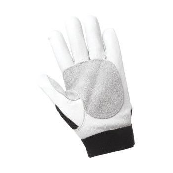 Global Glove Hot Rod HR3008 Black Large Grain Goatskin Leather Work Gloves - Rough Finish - HR3008/LG