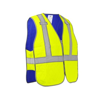 Global Glove Bullhead Safety Cooling Vest GLO-CV1 GLO-CV1-L - Size Large - HV Yellow/Green - GLO-CV1 LG
