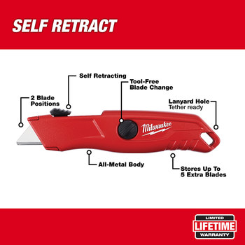 Milwaukee 48-22-1512 Utility Knife - Steel - 6.52 in - 53445