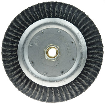 Weiler Polyflex 35600 Wheel Brush - 7 in Dia - Encapsulated Knotted Steel Bristle