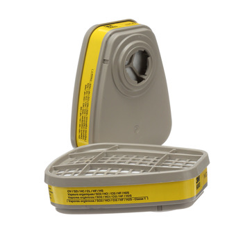 3M 6003 Reusable Respirator Cartridge - Bayonet Connection - 4.2 in Width - 3.4 in Height