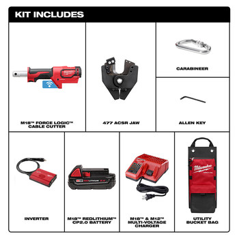 Milwaukee M18 FORCE LOGIC M18 REDLITHIUM Battery Cable Cutter - 2672-21S
