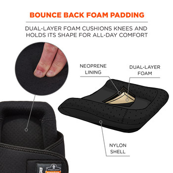 Ergodyne Proflex Knee Pad 350 18350 - Black