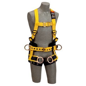 DBI-SALA Delta Yellow Small Vest-Style Back, Hip Padding Body Harness - Polyester Webbing - 648250-16417