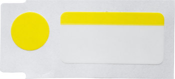 Brady B33-181-494-YL Thermal Transfer Printable Labels - 1 in x 0.5 in - Polyester - White / Yellow - B-494 - 60956