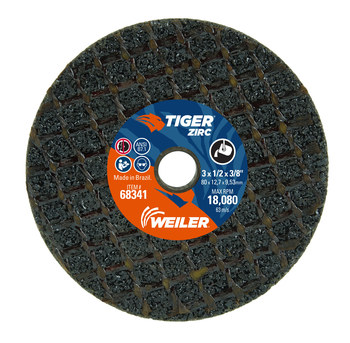 Weiler Tiger Zirc Portable Snagging Wheel 68341, Type 1 (Straight