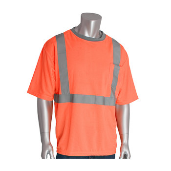 Picture of PIP 312-1200-OR Orange Polyester High Visibility Shirt (Main product image)