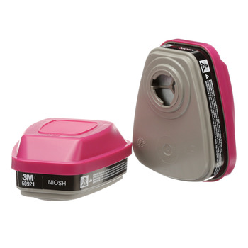 3M 60921 P100 Reusable Respirator Combination Cartridge/Filter - Bayonet Connection - 4.2 in Width - 3.4 in Height