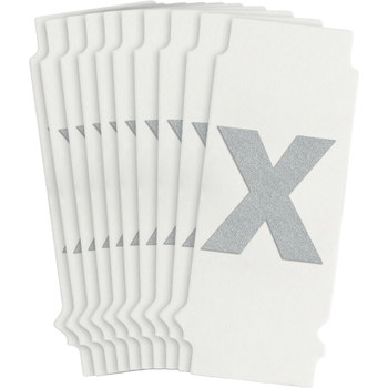 Picture of Brady Quik-Lite White Reflective Outdoor 9703-X Letter Label (Main product image)