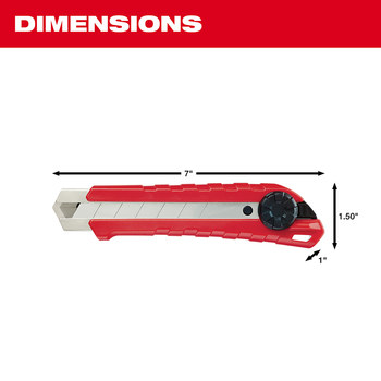 Milwaukee 48-22-1965 Snap-Off Knife - Rubber - 7 in - 29683