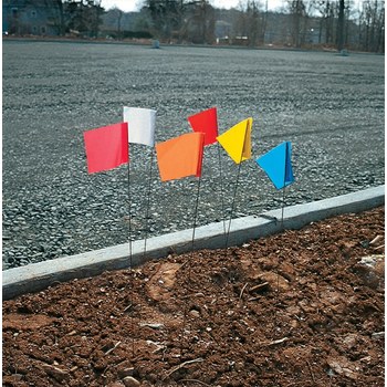 Picture of Brady Steel / Plastic Rectangle White English Underground Hazard Marking Flags Sign part number 98170 (Main product image)