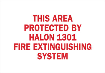 Picture of Brady B-401 High Impact Polystyrene Rectangle White English Fire Extinguishing System Sign part number 22695 (Main product image)