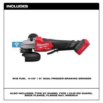 Milwaukee M18 FUEL Lithium-Ion Battery Angle Grinder - 2986-20