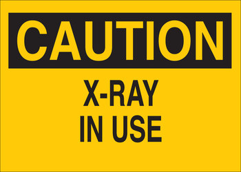 Picture of Brady B-302 Polyester Rectangle Yellow English Radiation Hazard Sign part number 62953 (Main product image)