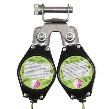 Peakworks Self Retracting Lifeline V8455277-5LE, 7.5 ft, Black, Green - 59391
