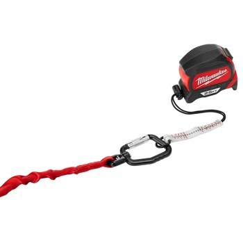 Milwaukee Quick-Connect Locking Tool Lanyard 48-22-8820, 0.7 in x 41.5 in, Nylon/Rubber, Red/Black - 50566