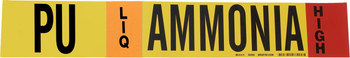 Picture of Brady Black / Orange / Red / White on Yellow Vinyl 90483 Self-Adhesive Pipe Marker (Main product image)