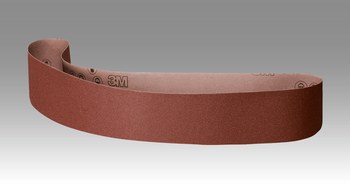 3M 361F Coated Aluminum Oxide Sanding Belt - Cloth Backing - XF Weight - P180 Grit - Very Fine - 2 1/2 in Width x 91 in Length - 51568