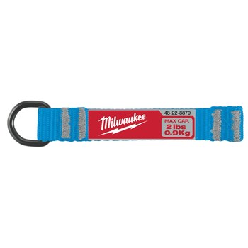 Milwaukee D-Ring Web Attachment 48-22-8870, 0.3 in x 3 in, Nylon, Blue/Red/Black - 52627