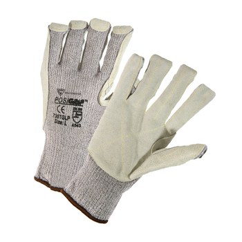Picture of West Chester Taeki 5 730TGLP Gray Large Leather/Taeki 5 Split Cowhide Cut-Resistant Gloves (Main product image)