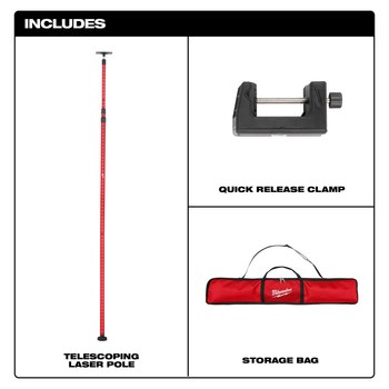 Milwaukee Telescoping Laser Pole, Aluminum | RSHughes.com