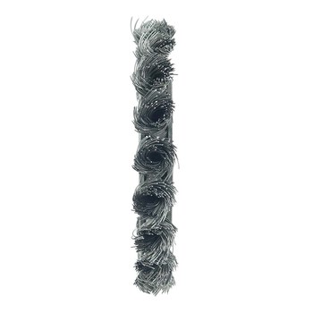 Weiler 08004 Wheel Brush - 3 in Dia - Knotted - Standard Twist Steel Bristle