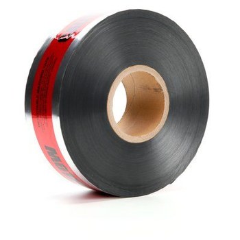 3M Scotch 406 Red Warning Tape - Pattern/Text = CAUTION BURIED ELECTRIC LINE BELOW - 3 in Width x 1000 ft Length - 5 mil Thick - 57779