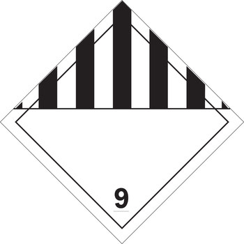 Picture of Brady B-120 Fiberglass Reinforced Polyester Square White English Truck Placards Sign part number 63434 (Main product image)