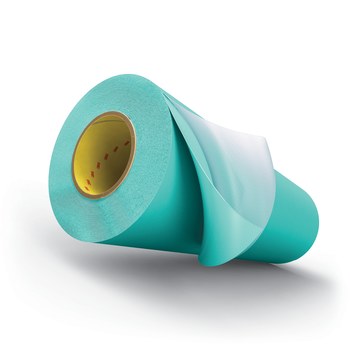 3M Cushion-Mount L1720 Teal Flexographic Plate Mounting Tape - 13.5 in Width x 25 yd Length - 0.02 in Thick - Polycoated Polyester Liner - 99418