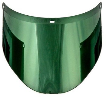 3M 82518-00000 Green Medium Green Polycarbonate Face Shield Window - 14.5 in Width - 9 in Height - 078371-82518
