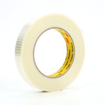3M Scotch 8959 Clear Filament Strapping Tape - 19 mm Width x 50 m Length - 5.7 mil Thick - 88226