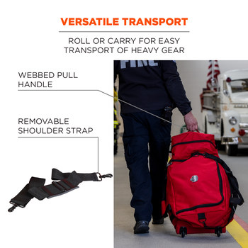 Ergodyne Arsenal GB5005W Red Nylon/Polyurethane Protective Duffel Bag - 24 in Width - 16 in Length - 14 in Height - 720476-13205