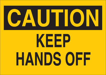 Picture of Brady B-120 Fiberglass Reinforced Polyester Rectangle Yellow English Equipment Safety Sign part number 70406 (Main product image)