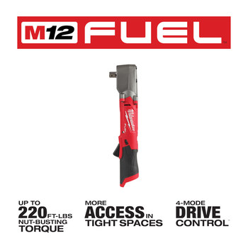 Milwaukee M12 FUEL Impact Wrench 2565P-20 - M12 REDLITHIUM Battery - 220 ft/lb Max