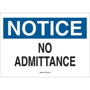 Picture of Brady B-120 Fiberglass Reinforced Polyester Rectangle White English Restricted Area Sign part number 70699 (Main product image)