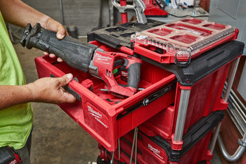Milwaukee PACKOUT Red/Black Drawer Tool Box - 16.3 in Length - 22.2 in Wide - 48-22-8442