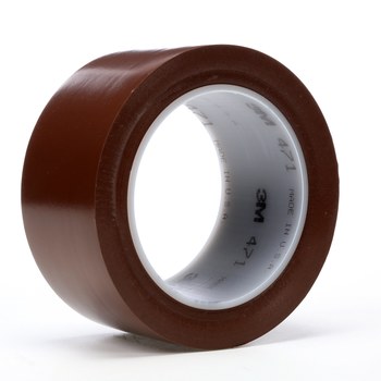 3M 471 Brown Marking Tape - 1 in Width x 36 yd Length - 5.2 mil Thick - 03124