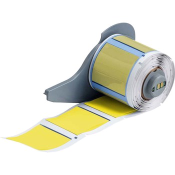 Picture of Brady PermaSleeve Yellow Polyolefin Thermal Transfer M7-1000-175-342-YL Heat Shrink Wire & Cable Labels (Main product image)