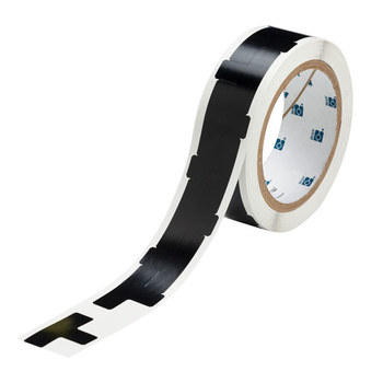 Picture of Brady Black T Outdoor Vinyl 121422 Corner Marking Label (Main product image)
