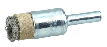 Weiler Stainless Steel Cup Brush - Unthreaded Stem Attachment - 1/2 in Diameter - 0.005 in Bristle Diameter - 10057