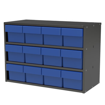 Picture of Akro-Mils AD2311C62 Akrodrawers 75 lb Charcoal Gray Powder Coated, Textured Stackable Super Modular Cabinet (Main product image)