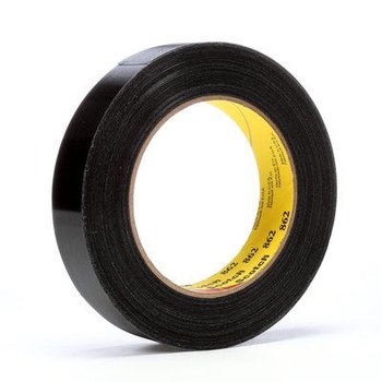 3M Scotch 862 Black Filament Strapping Tape - 24 mm Width x 55 m Length - 4.6 mil Thick - 72059