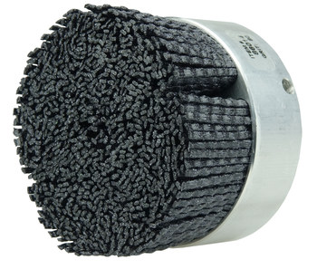 Weiler Burr-Rx Ceramic Bristle Disc - Medium Grade - Unthreaded Hole Attachment - 3/8 in Center Hole - 3 in Outside Diameter - 0.049 x 0.098 in Bristle Diameter - 86014