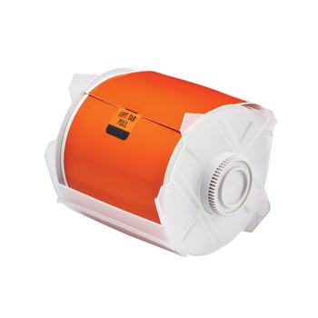 Picture of Brady Orange Indoor / Outdoor Polyester Thermal Transfer 76635 Continuous Thermal Transfer Printer Label Roll (Main product image)