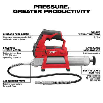 Milwaukee M18 Grease Gun - 14 oz Capacity - 2646-20